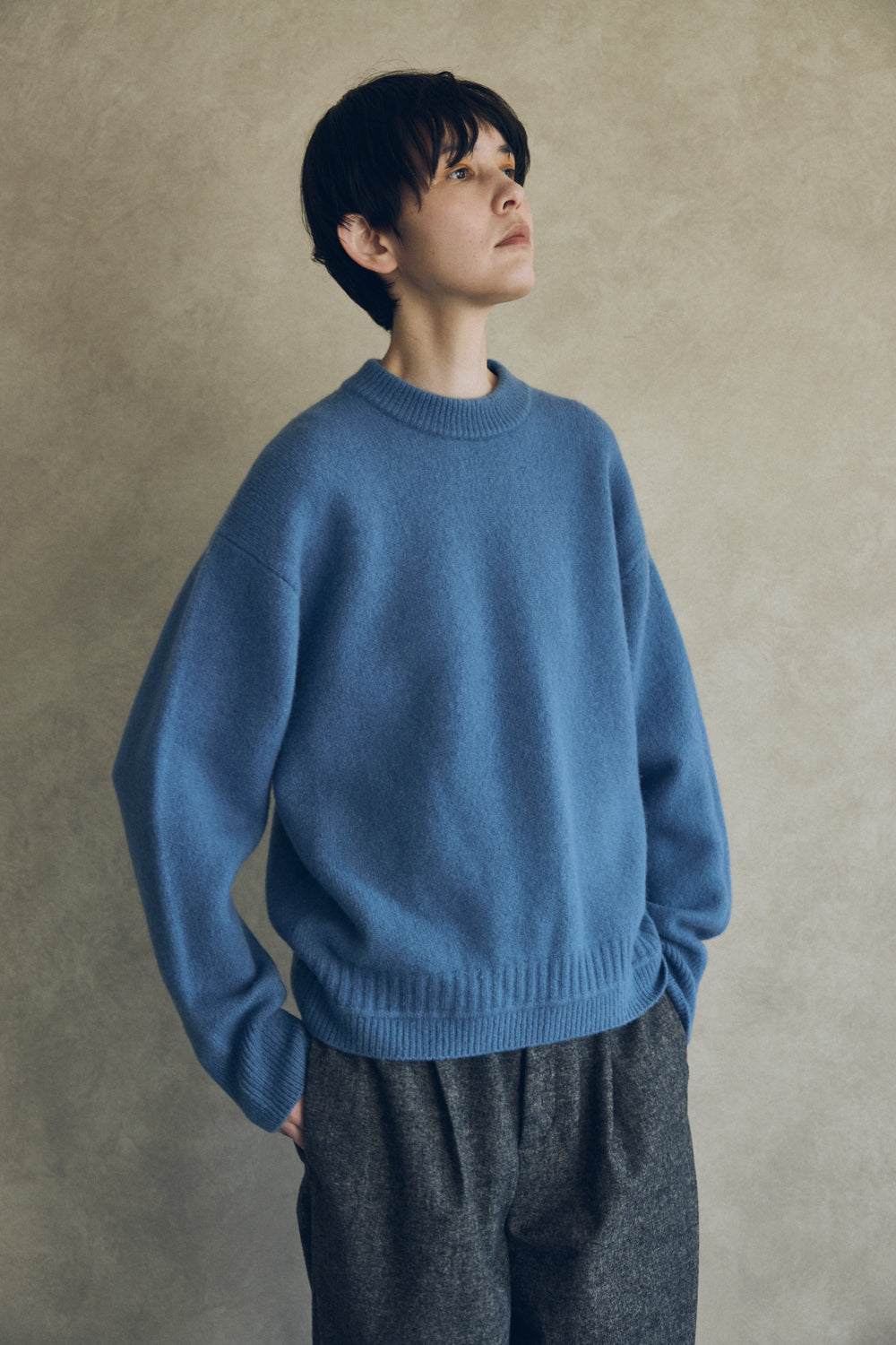 YARRA NEU ヤク混ニットプルオーバー NU-5552-418