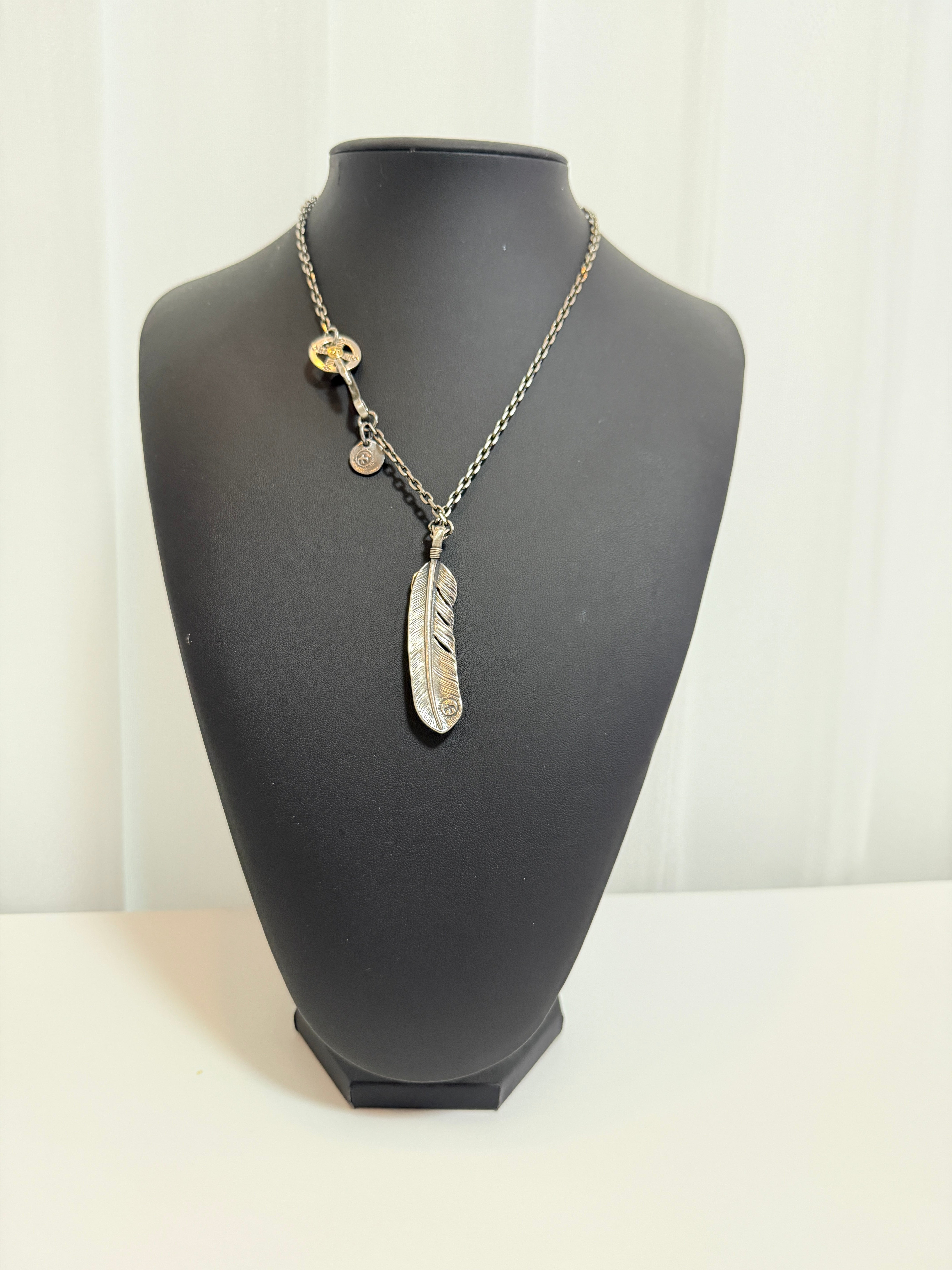 ゴローズ 上金特大フェザー右＋SV太陽inメタル小＋金メタルホイール付