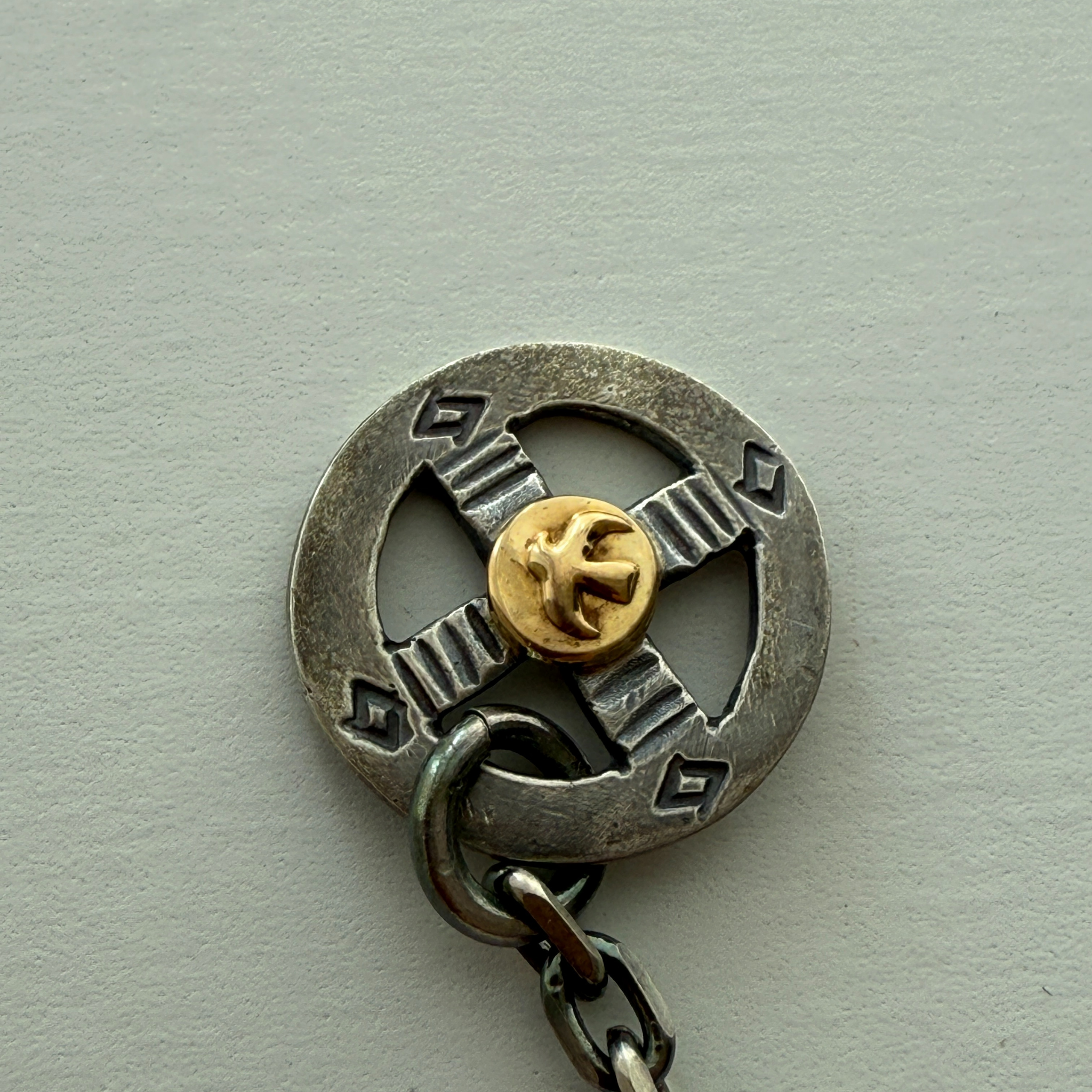 ゴローズ 金メタル付ホイール/イーグルフック細角チェーン（50cm）＋SV