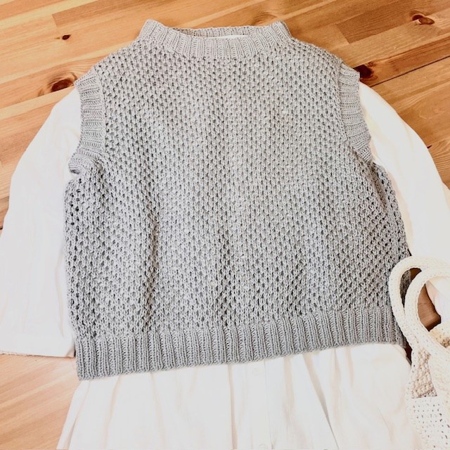 横田ボタン店 / メッシュベスト・キット（リネンラミーコットン並太）