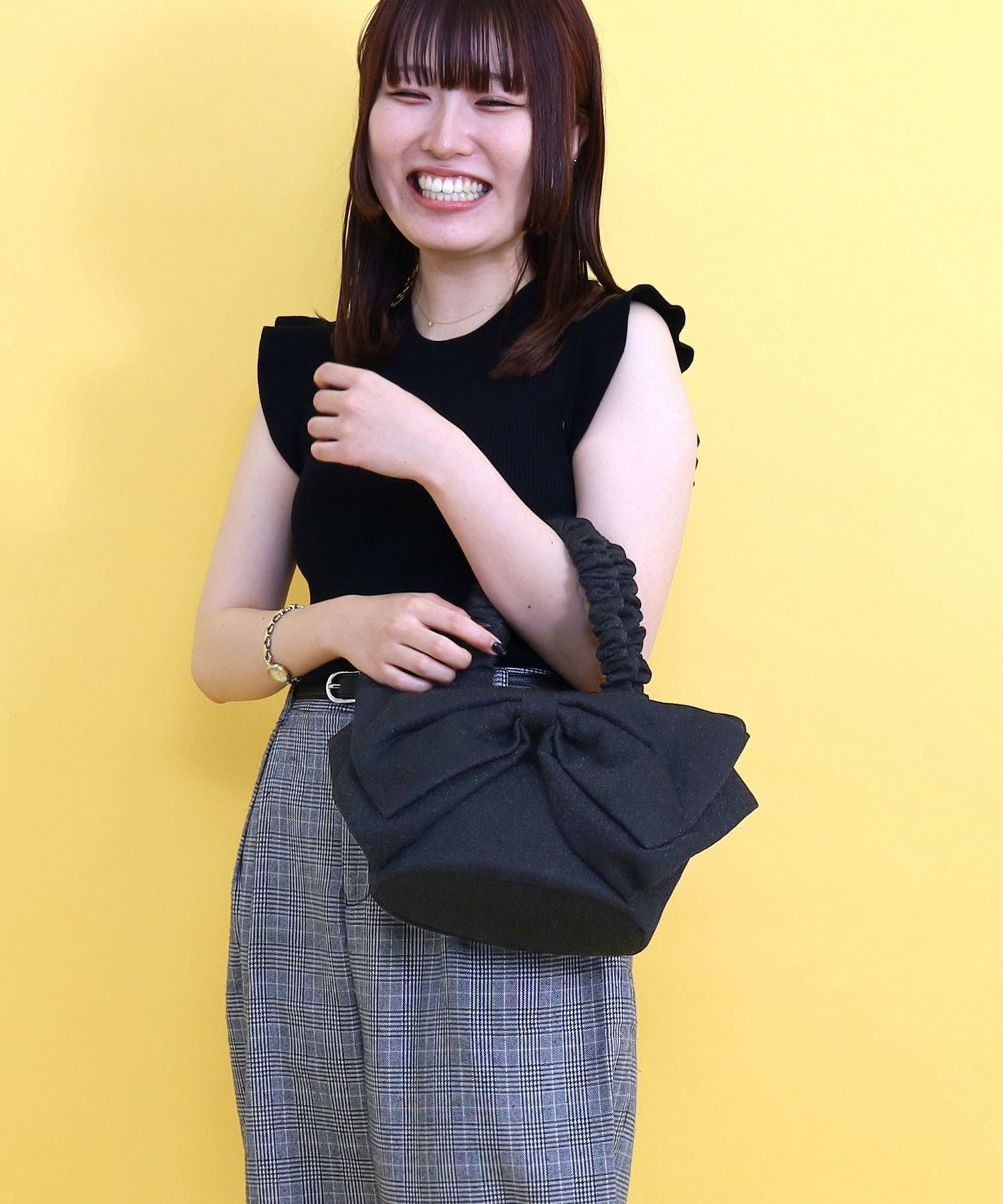 SMIRNASLI サミールナスリ 【ラメリボントートバッグ】レディース