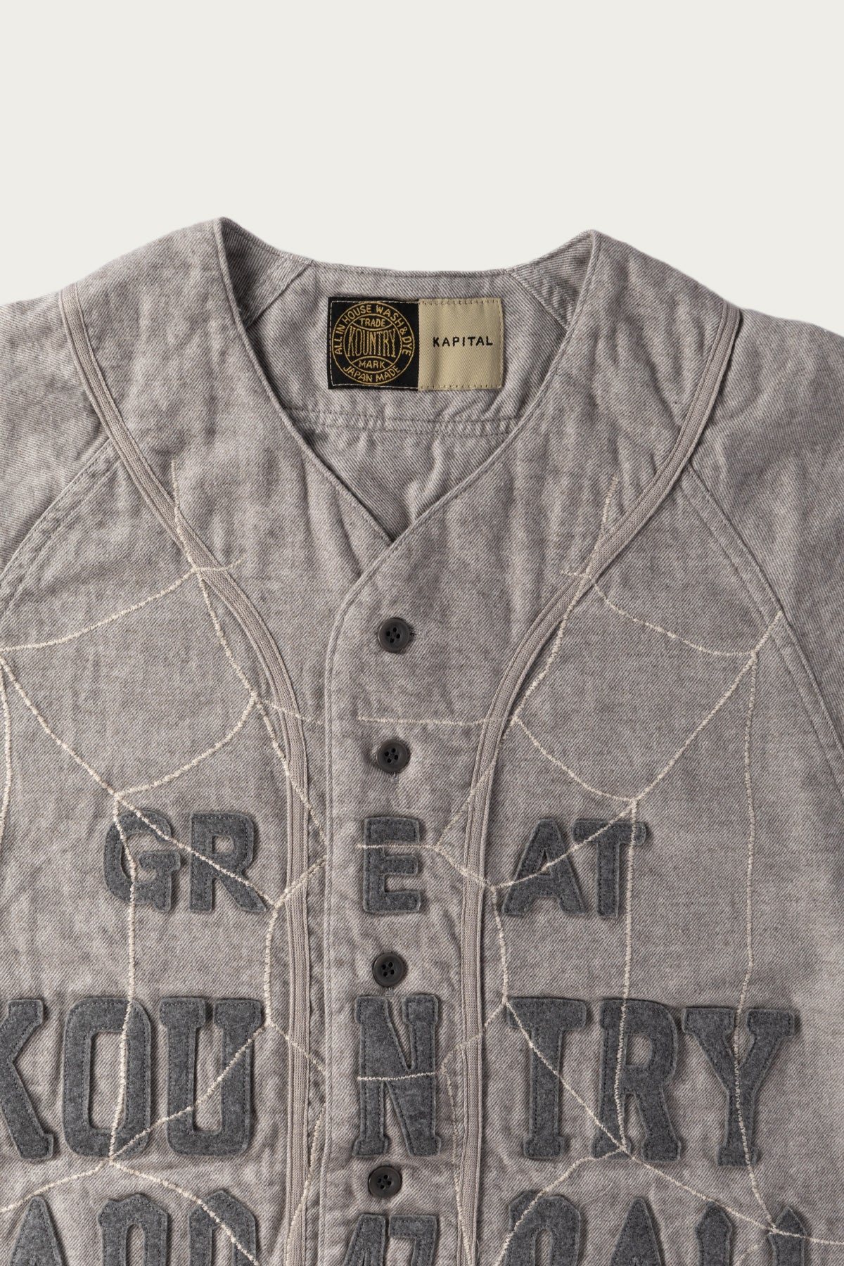 Kapital Cotton Wool GREAT KOUNTRY Baseball Shirt (KOUNTRY DREAM