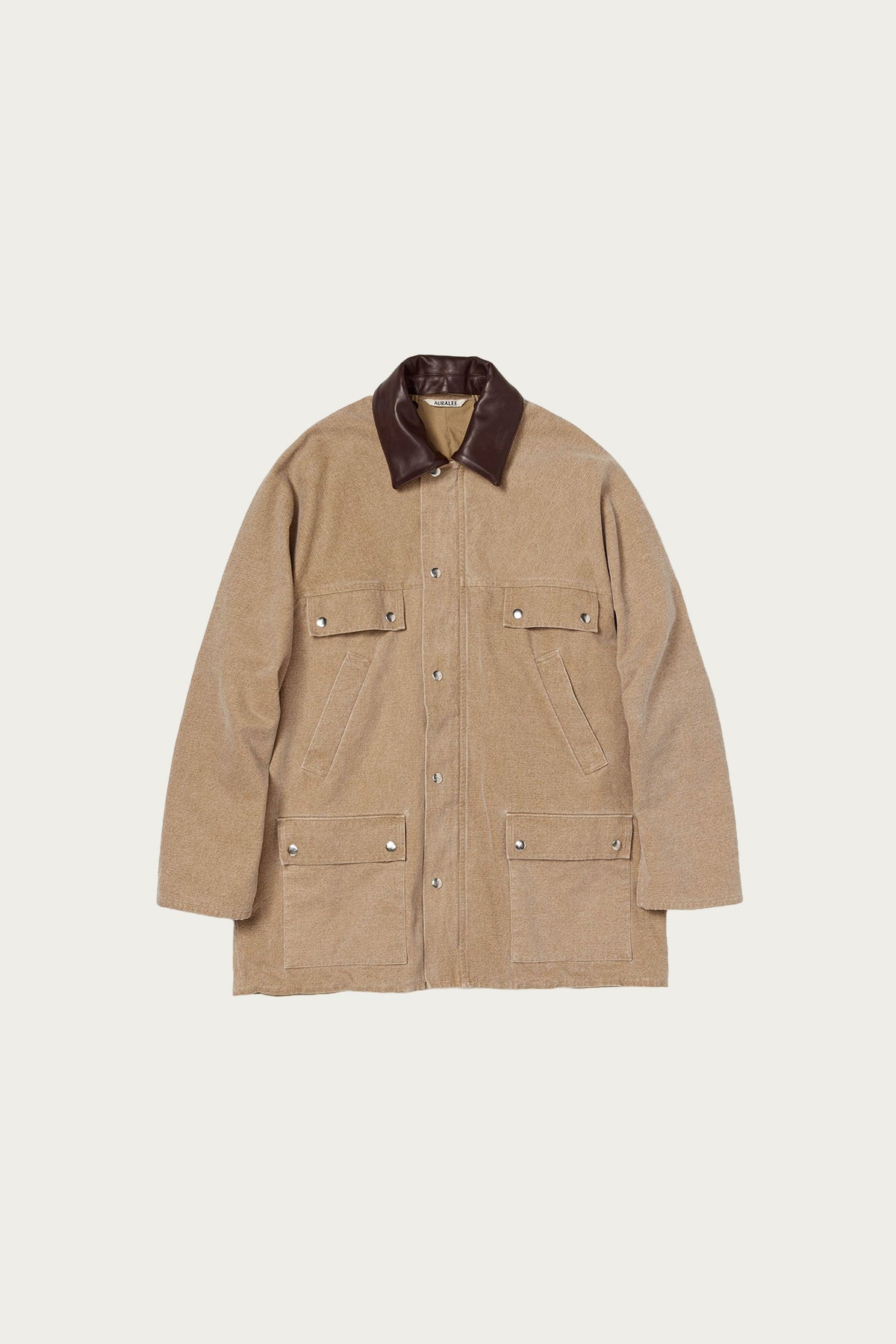 Auralee Washed Organic Canvas Hunting Blouson | Light Brown