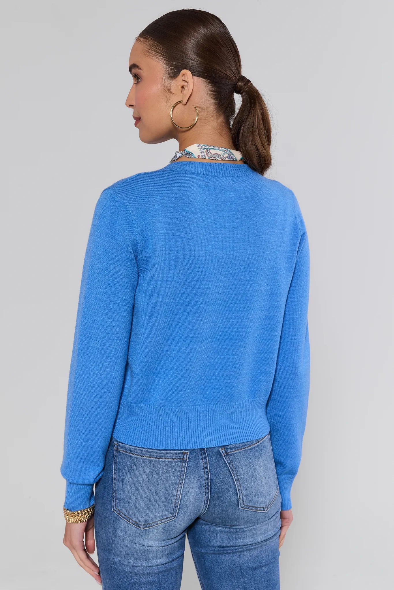 Sarah Blue Button Up Cardigan | Avara