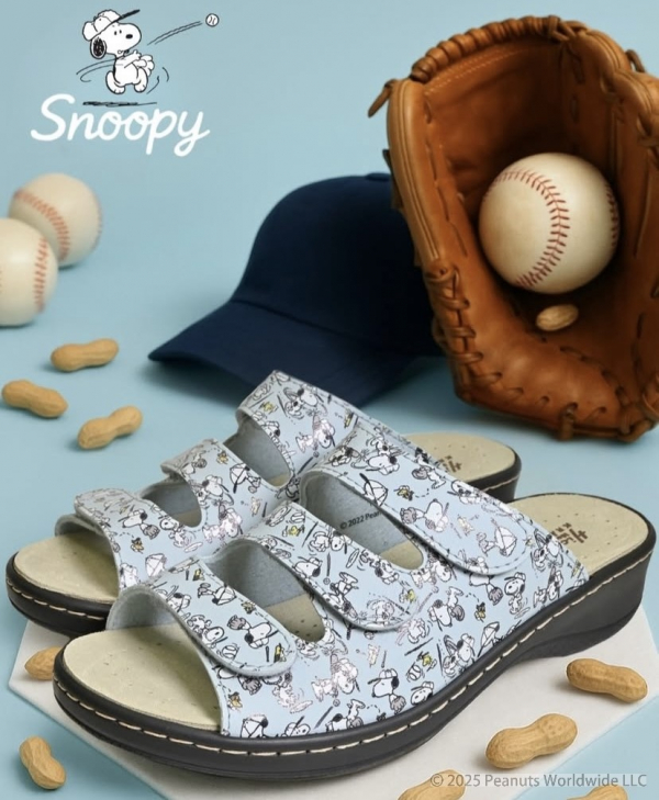 ヒッカースバーガー×PEANUTS】SNOOPYベースボール柄サンダル【NEW