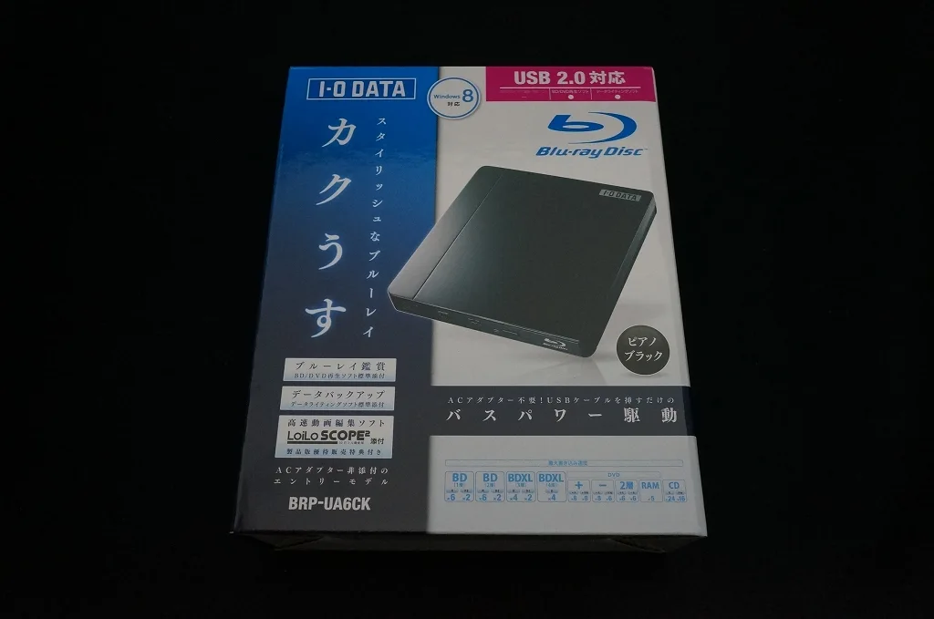 IO DATA BDXL対応ポータブルブルーレイドライブ BRP-UA6CKを買ってみた