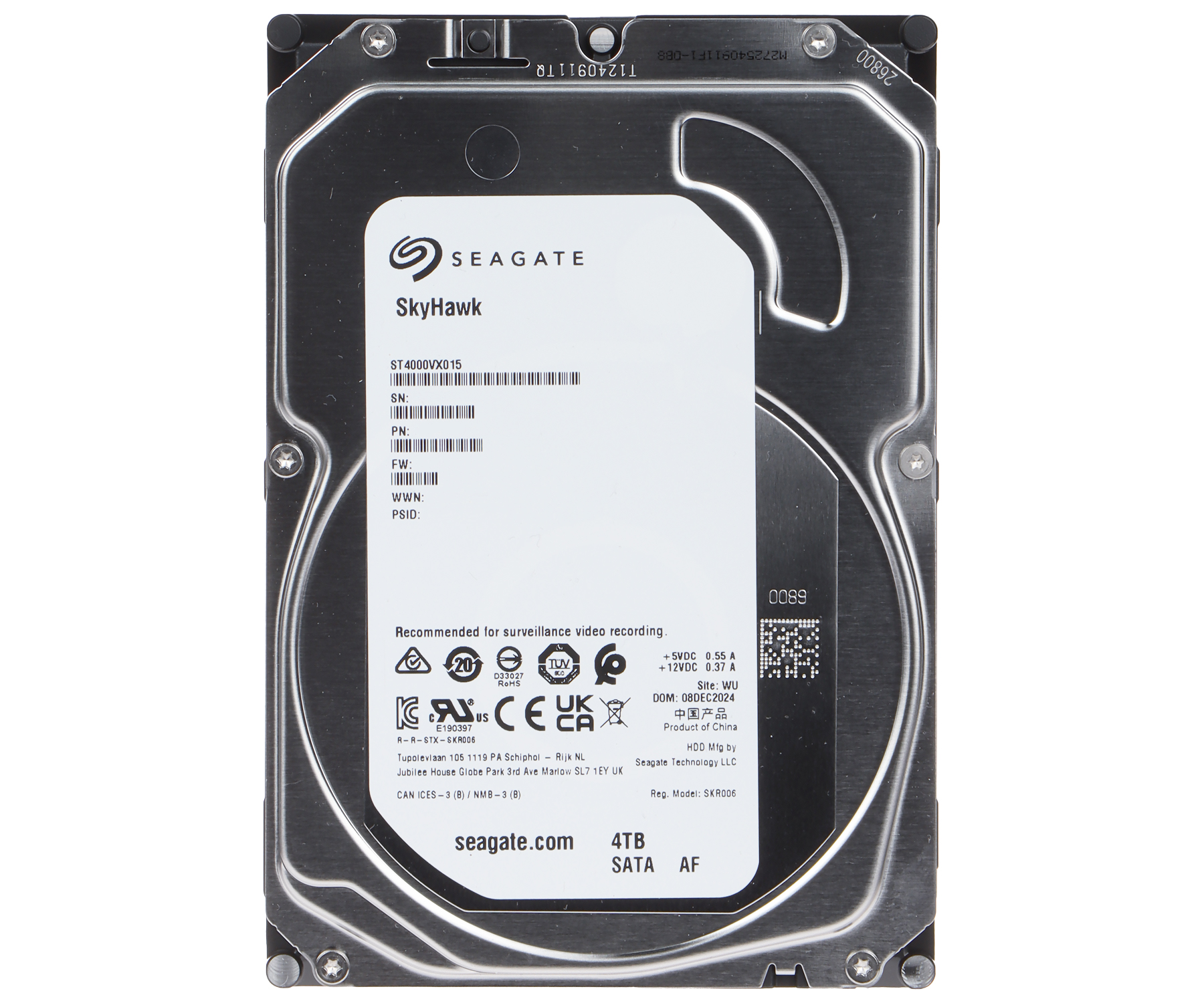 HDD FOR DVR HDD-ST4000VX015 4TB 24/7 SkyHawk SEAGATE - HDDs - Delta