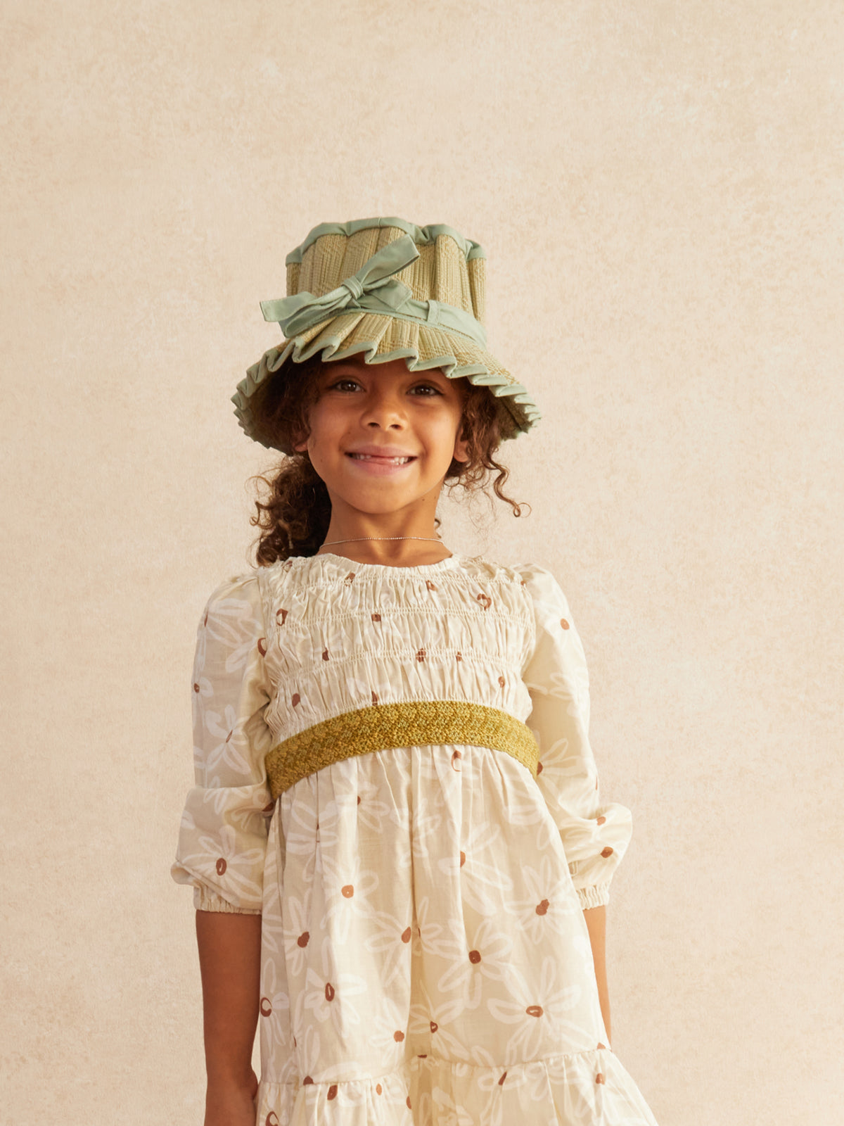 Mayfair Pleated Woven Hat – Elegant Kids Sun Hat