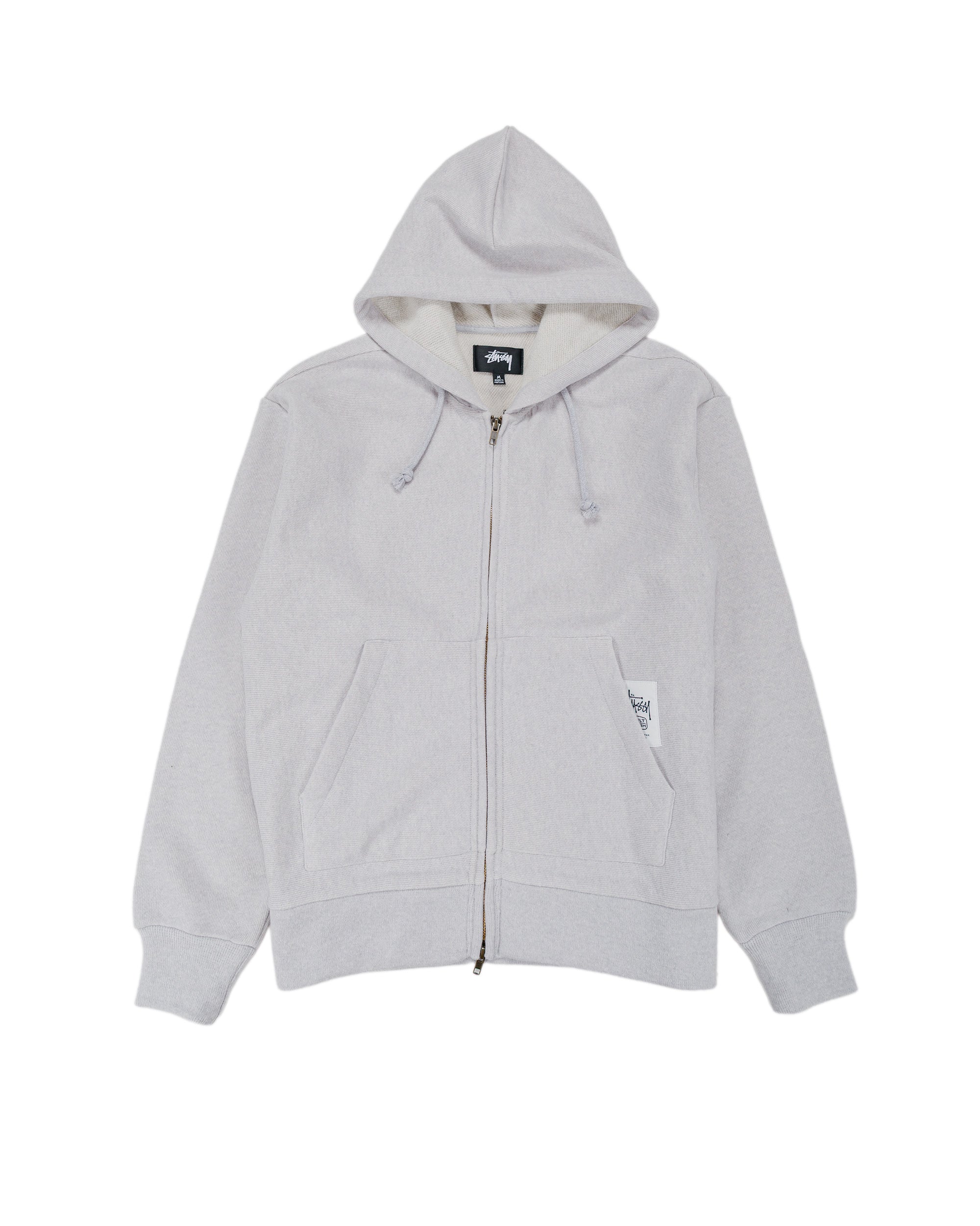 Stüssy Brass Zip Knit Hood Ash Heather