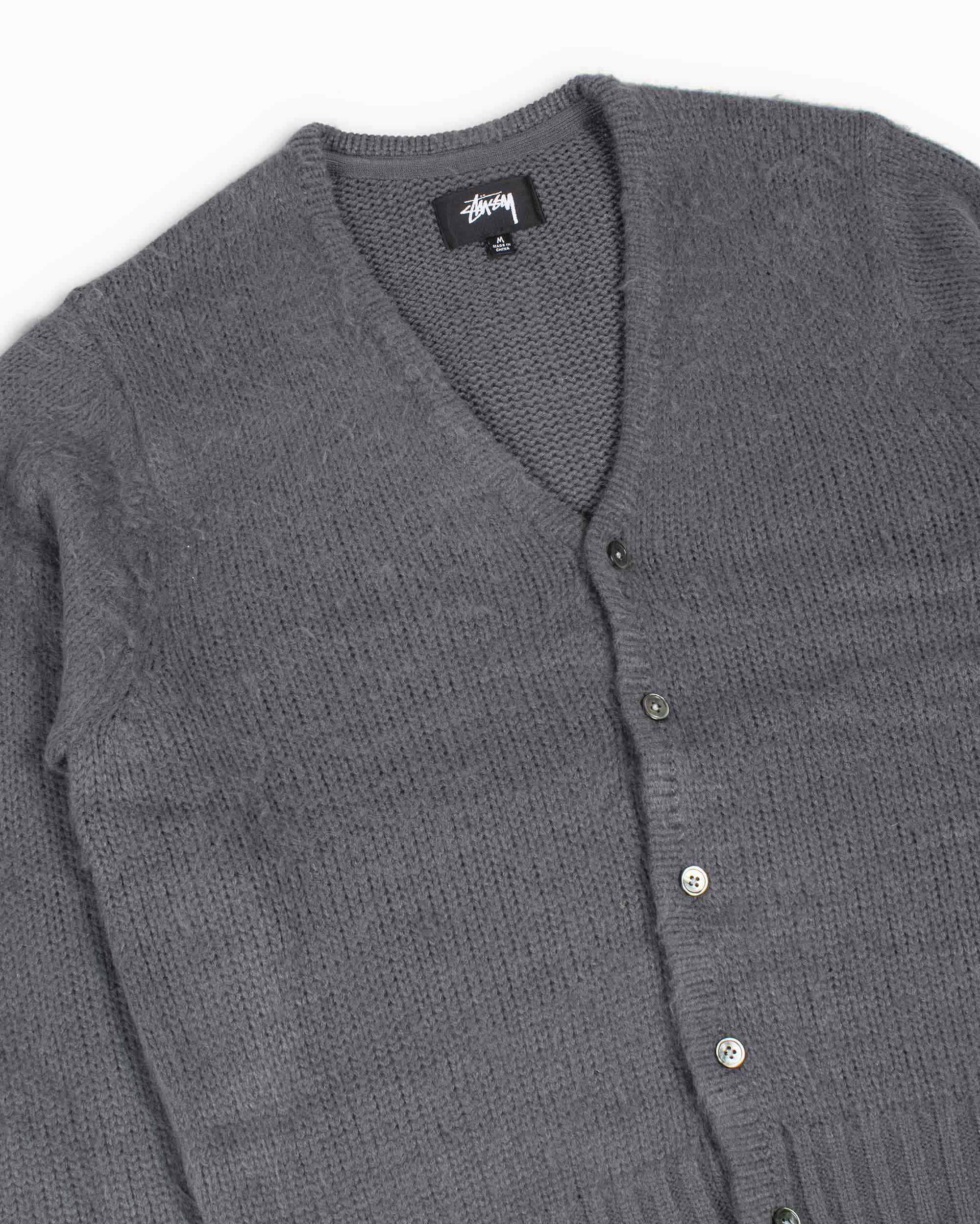 Stüssy Brushed Cardigan Charcoal