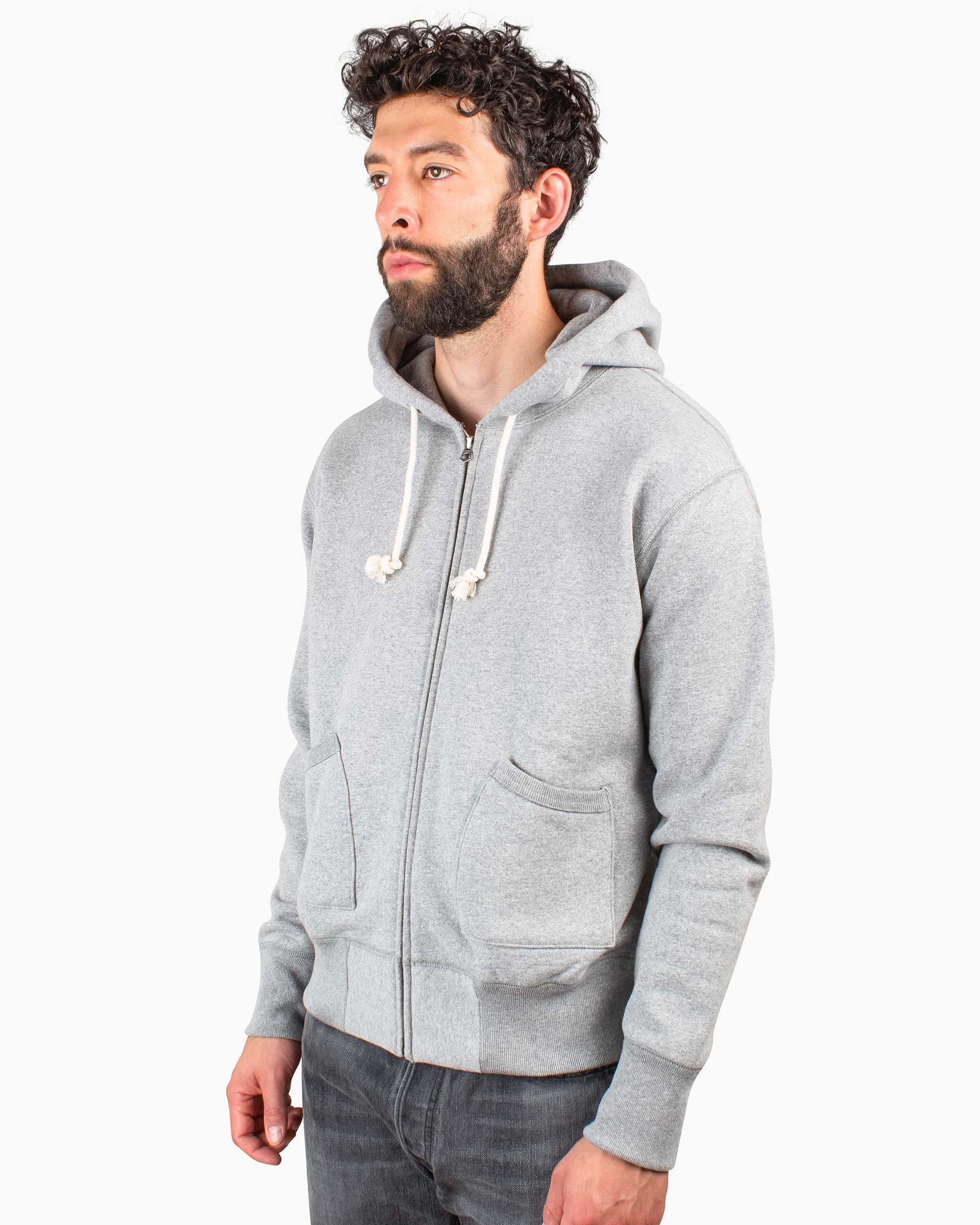 リアルマッコイズ MC18115 12oz.フルジップ パーカ ミディアム グレー