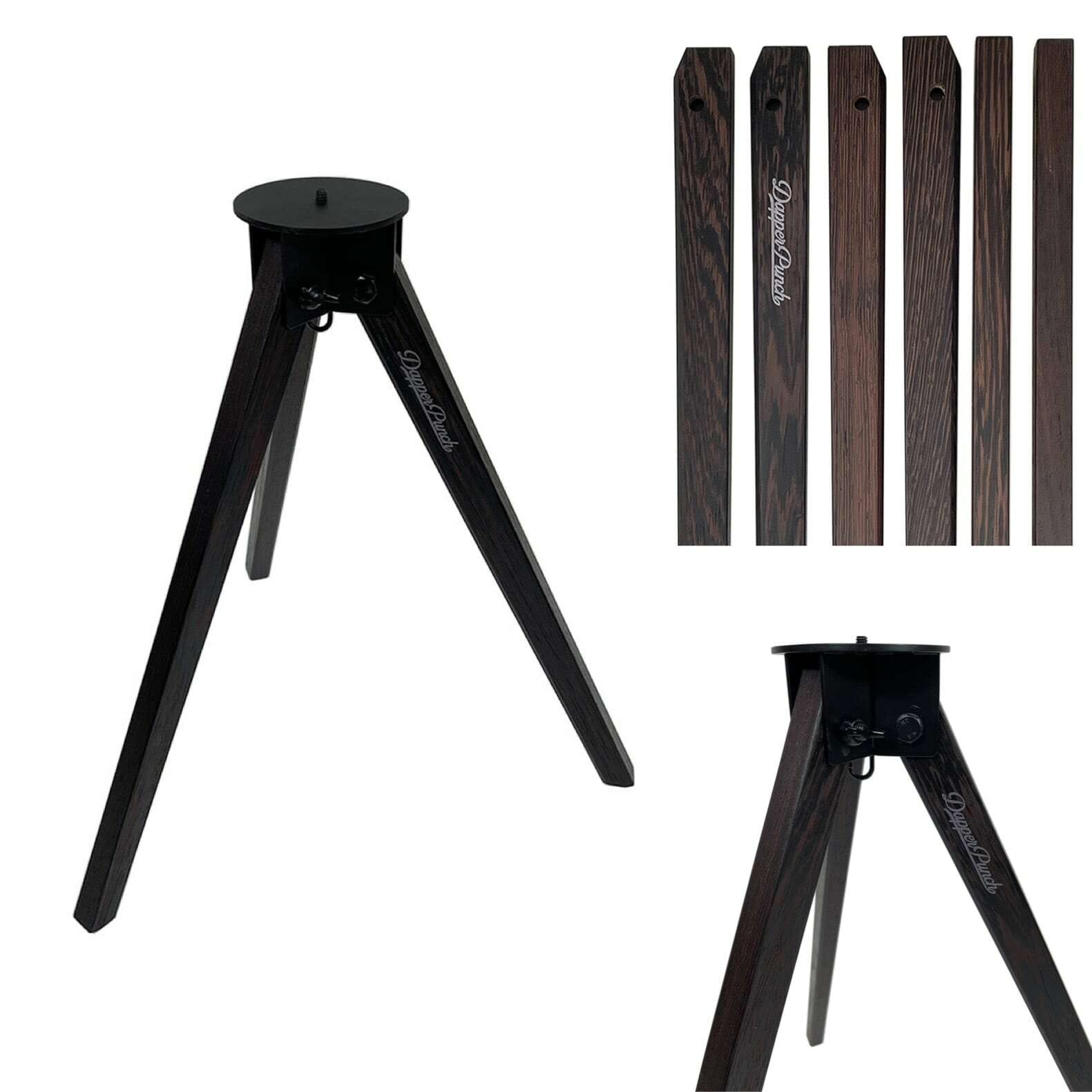ダッパーパンチ 折りたたみ式三脚 ブラック 485 Dapper Punchの木製