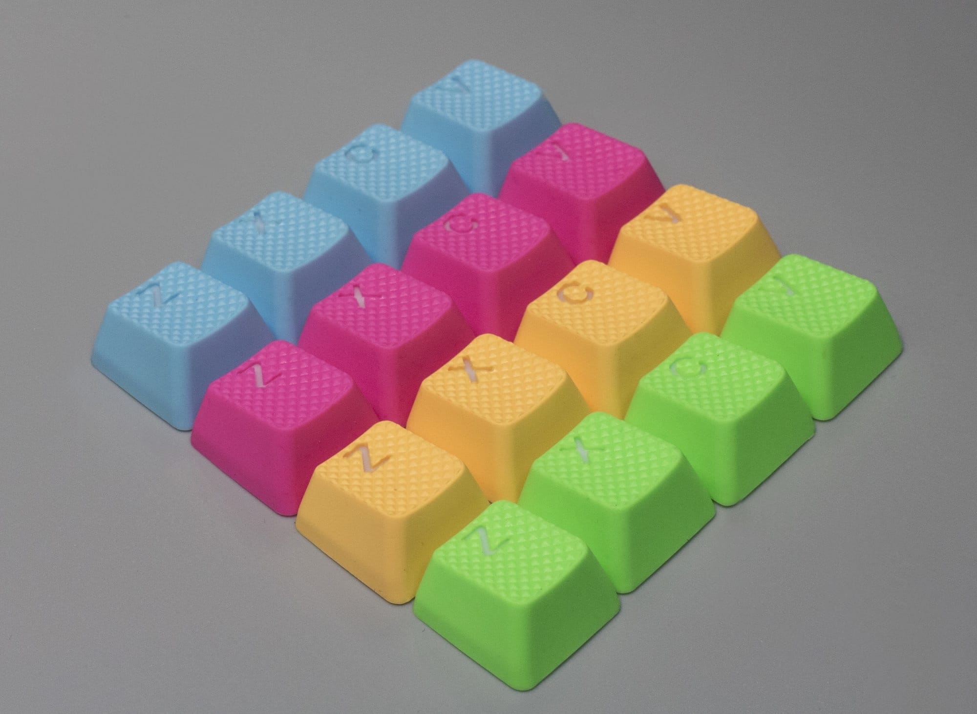 Tai-hao Blank Rubber Gaming Keycap Set ZXCV