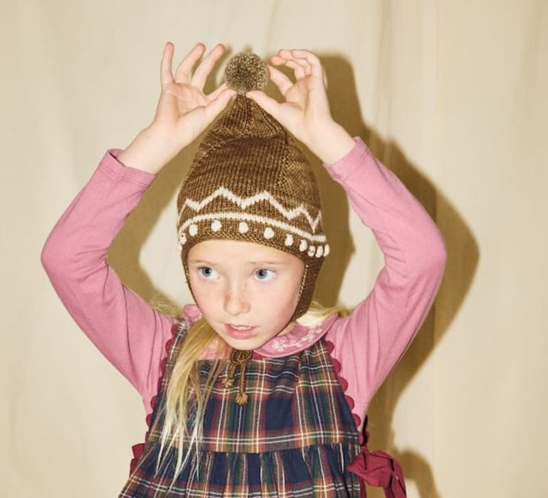 Misha & Puff 毛球精靈綁帶帽Zig Zag Pointly Peak Ha-CARA No.9