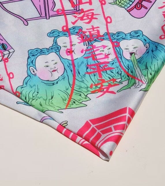 唐葫蘆姑娘】山海ルーン シルクスカーフ|來好 台湾雑貨店