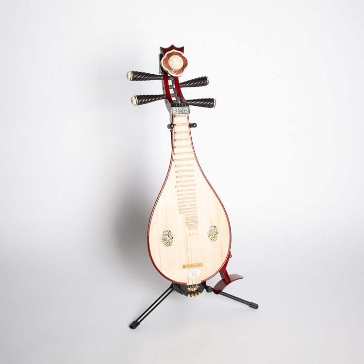 宋廣寧草花梨烏木軫柳琴