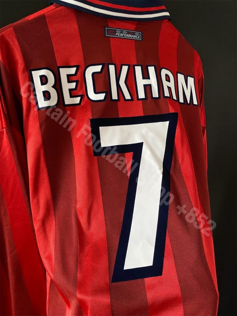 England 1998 FIFA World Cup Umbro L/S Away Shirt #7 BEC