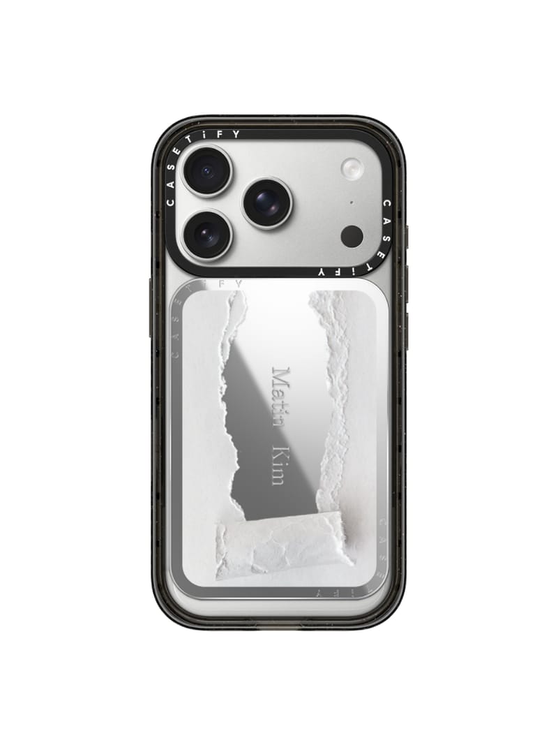 MATIN KIM X CASETiFY PAPER CARD HOLDER STAND IN SILVER