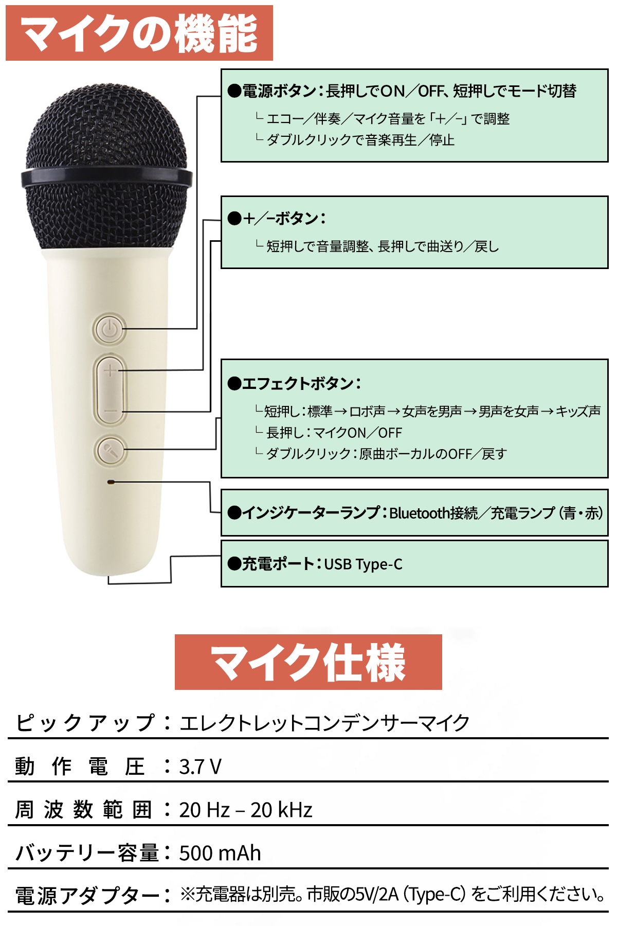 カラオケセット Bluetooth スピーカー マイク2本付き コードレス 家庭