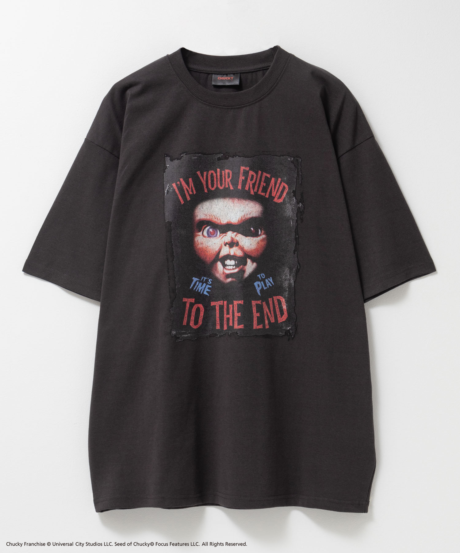 チャッキー Tシャツ メンズ 半袖 5分袖 綿混 チャイルド・プレイ