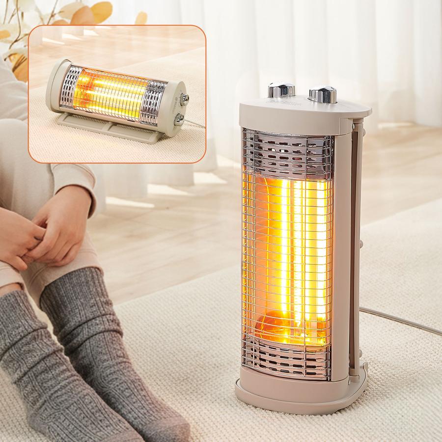 電気ストーブ カーボンヒーター 300w タイマー付き 縦型 遠赤外線