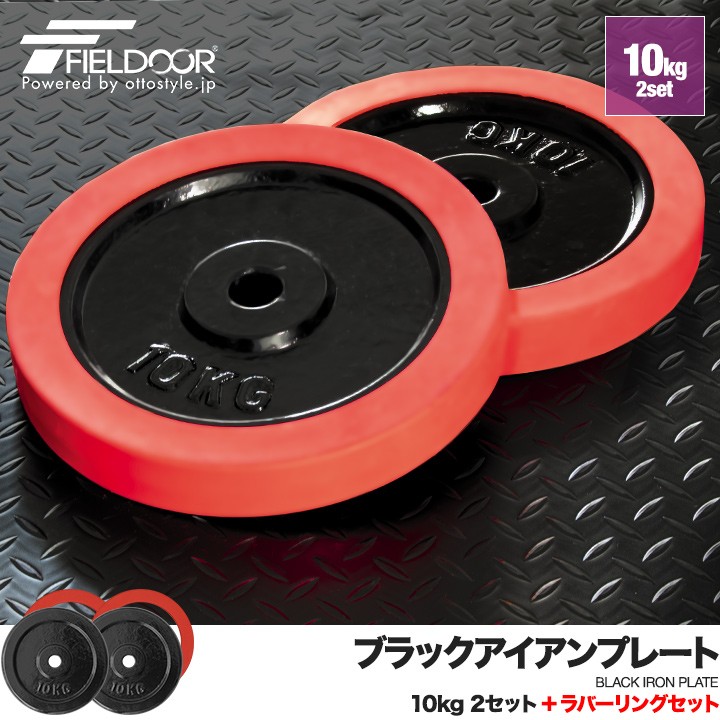 1年保証 バーベル 用 プレート 10kg 2個セット ブラックアイアン +