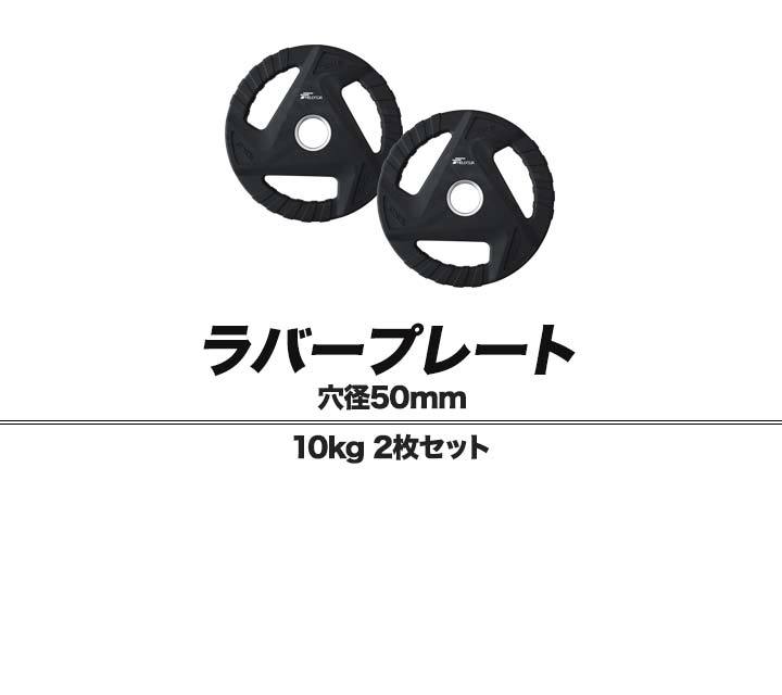 ダンベルプレート 穴あき 10kg 2枚セット 穴径50mm 追加 バーベル用