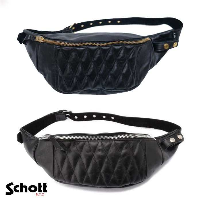 Schott(ショット) ボディ バッグ レザー BAG 鞄 メンズ パディング 本