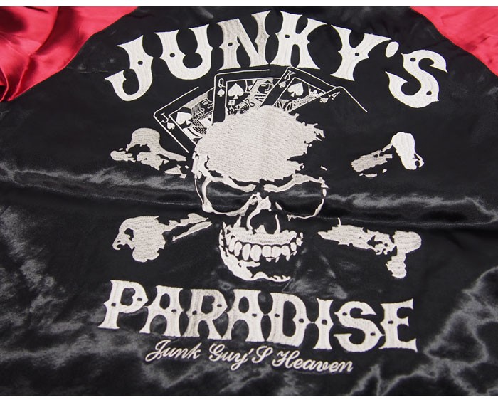 JUNKY'S PARADISE[ジャンキーズパラダイス] スカル 刺繍 リバーシブル