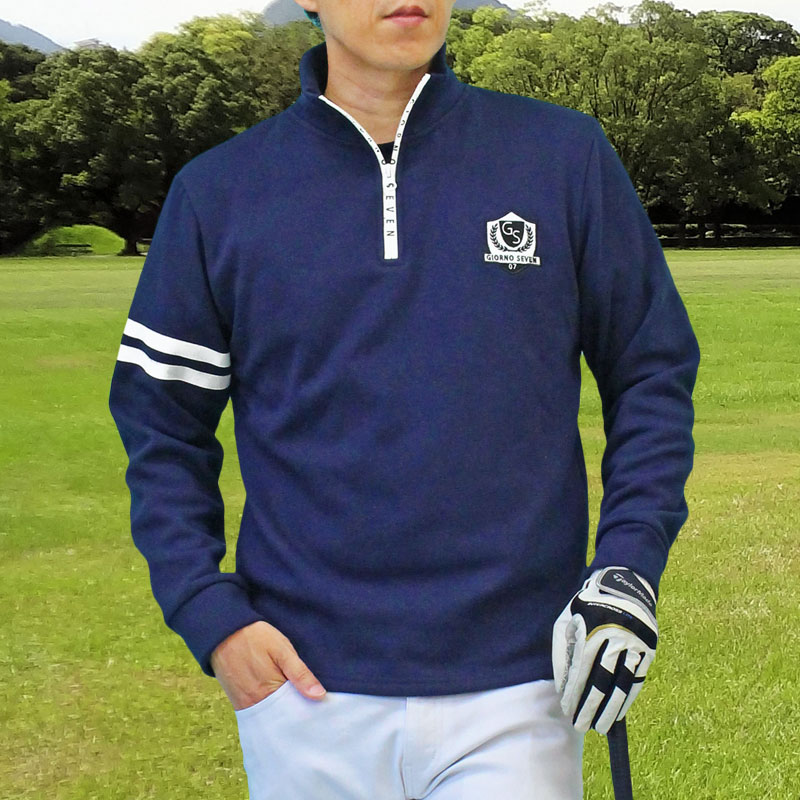 ゴルフ トレーナー メンズ ゴルフウェア 暖かい裏起毛シャギーボア