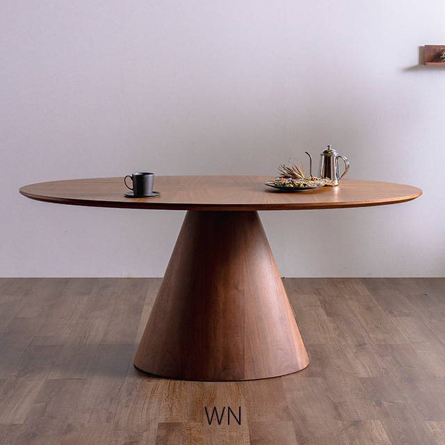 ダイニングテーブルのみ 楕円 幅165cm 食卓テーブル 突板 おしゃれ