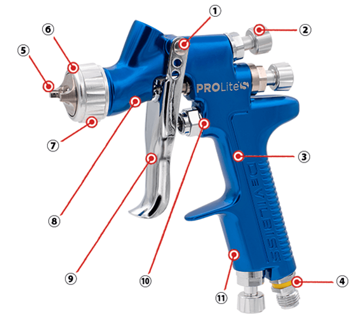 デビルビスPRO LITE-Sスプレーガン(カップ付) : ウレタンペイント専門