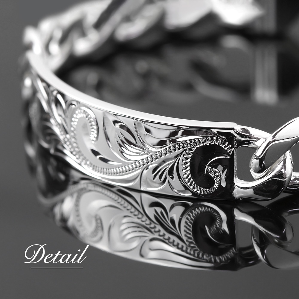 ハワイアンジュエリー ブレスレット 刻印無料 誕生石入れ可 メンズ