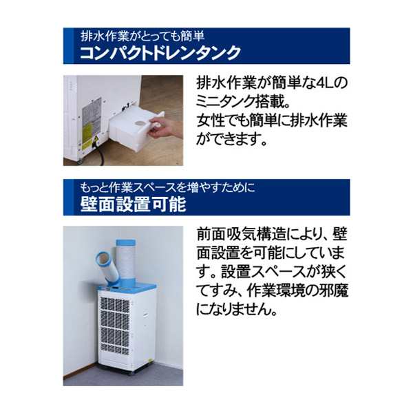 ナカトミ 排熱ダクト付 スポットクーラー YNR-410 (単相100V) : ミナト