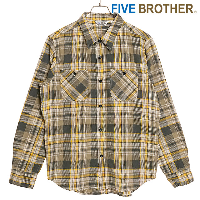 FIVEBROTHER（ファイブブラザー） ヘビーフランネル ワークシャツ