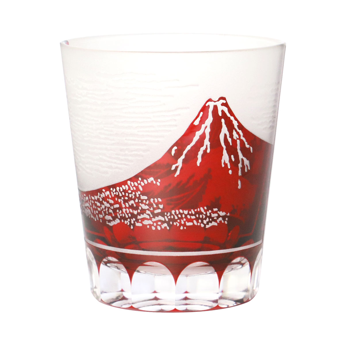 みよし漆器本舗 50％OFF 切子グラス 赤 青 ロックグラス 単品 250ml 食