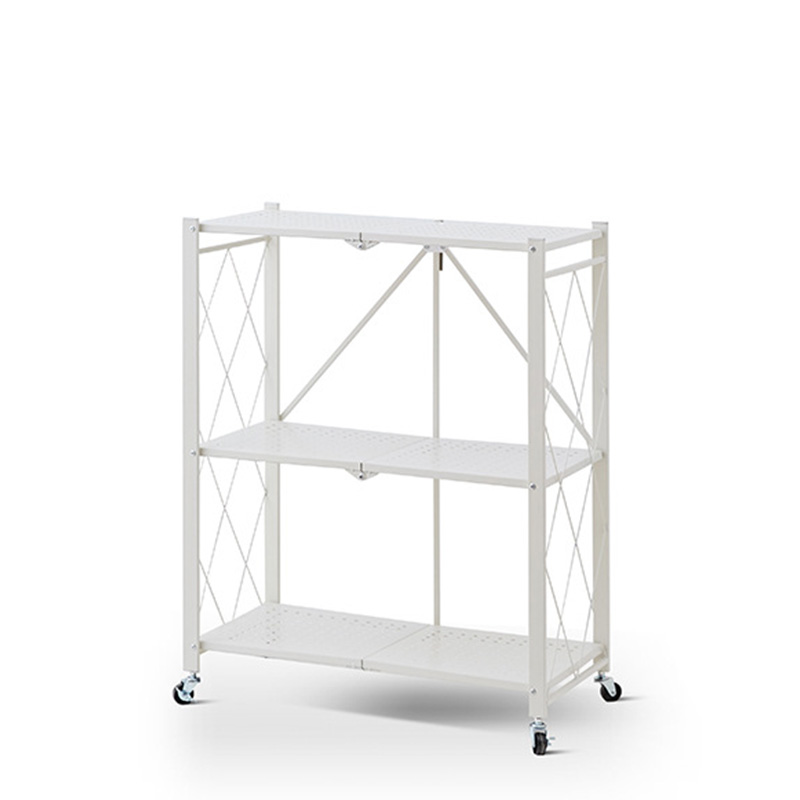 ラック 折りたたみ式 すぐに使える (本体完成品/キャスターを付ける