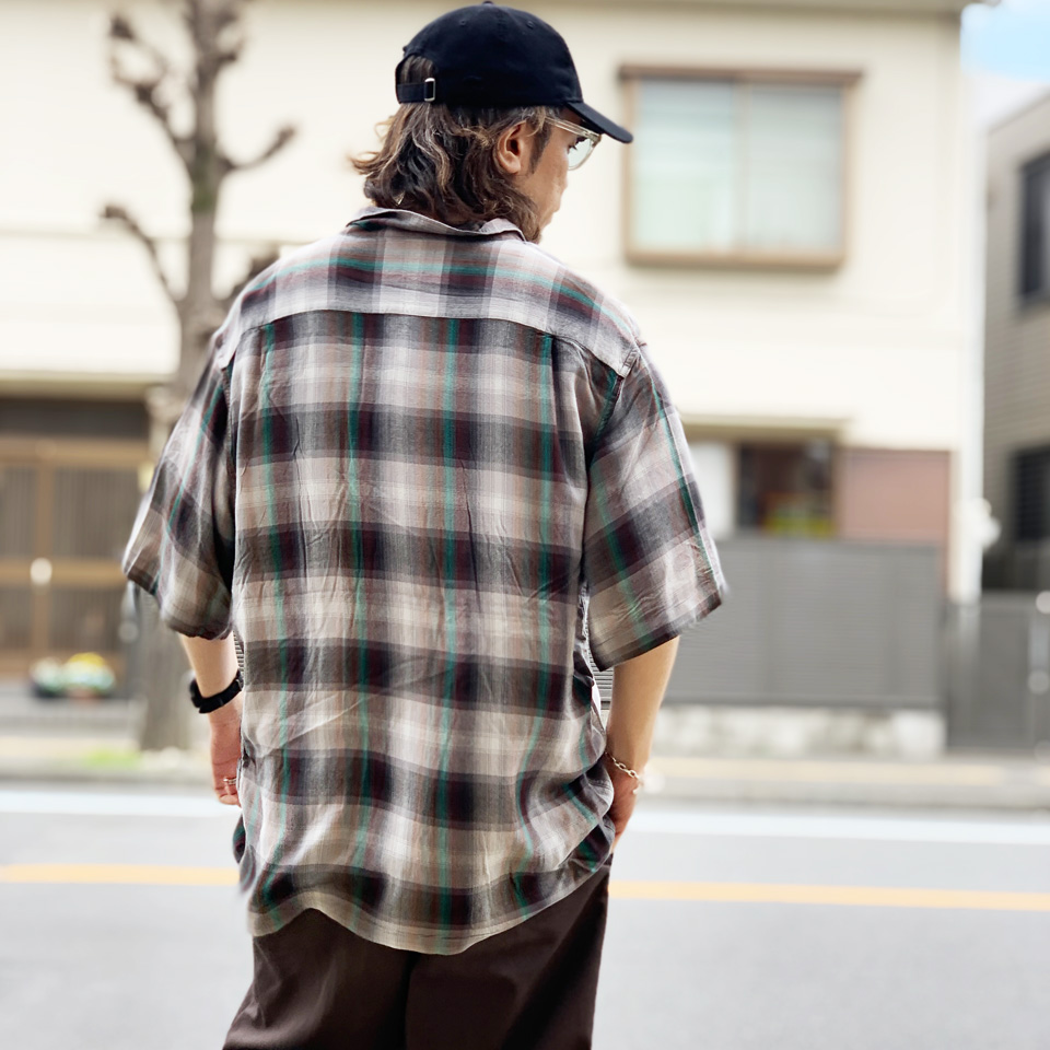 TOWNCRAFT（タウンクラフト） 全2色 オンブレチェックシャツ レーヨン