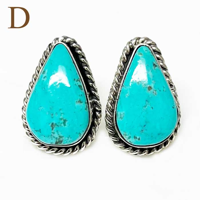 インディアンジュエリー ナバホ ターコイズ シルバー ピアス INDIAN