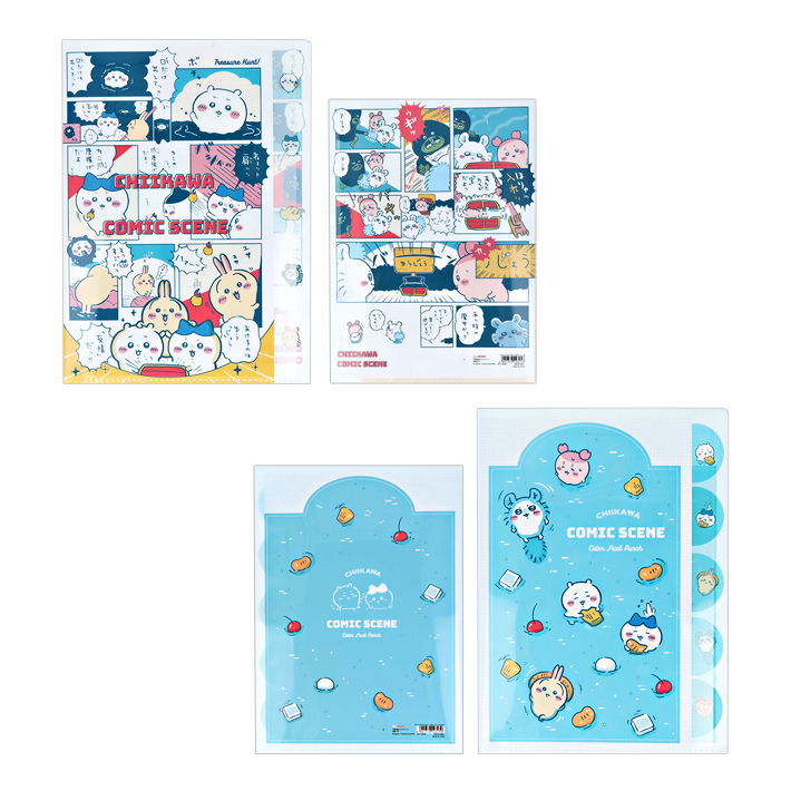 ちいかわ ダイカットクリアファイル 5P A4 2柄 [M便 1/8] : シブヤ文具