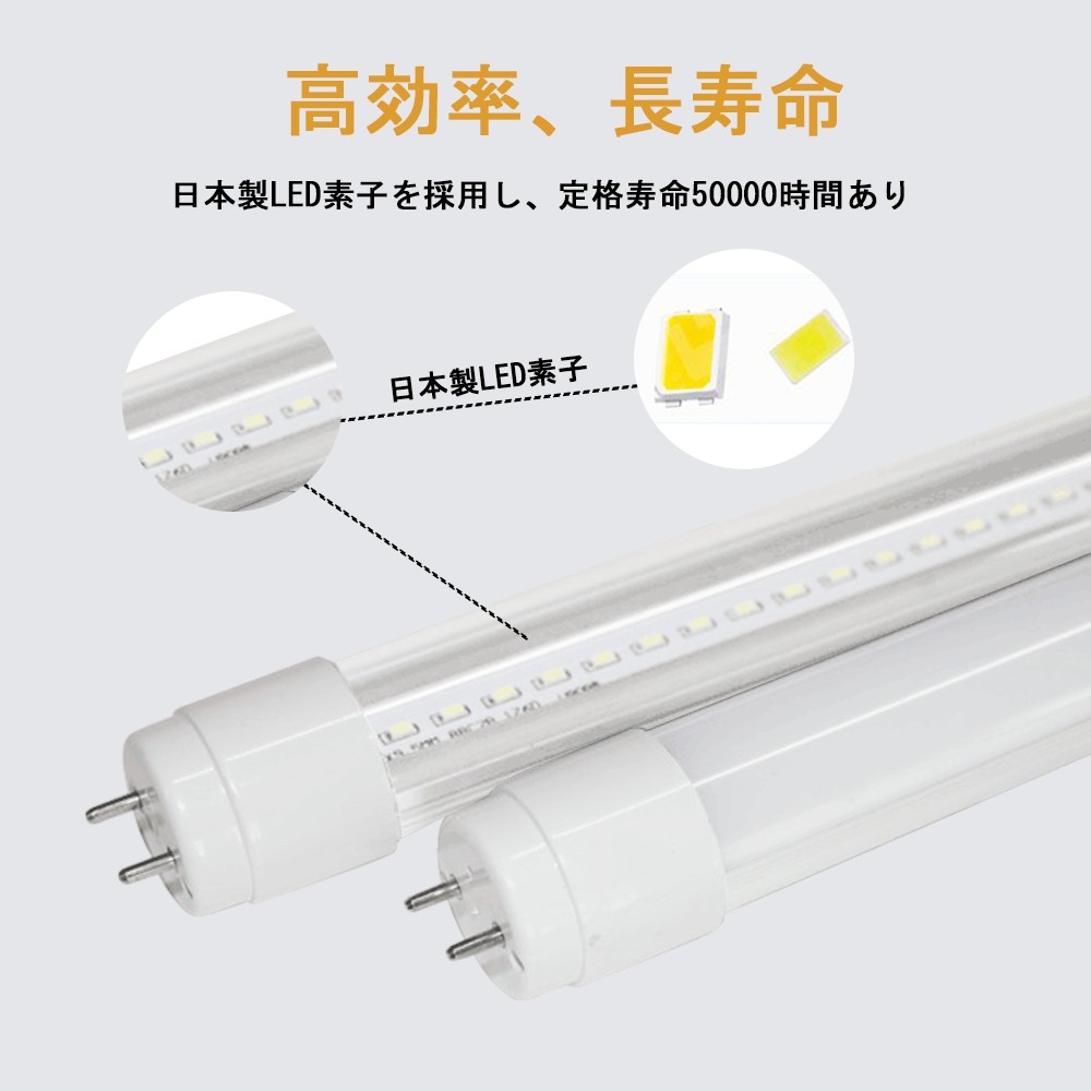 蛍光灯 40w 10本 40型 led 交換 120cm 口金G13 20w 工場用led照明 led