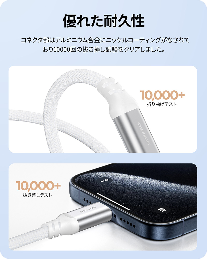 NIMASO（ニマソ） iPhone15 Type c to Type c 充電ケーブル type C