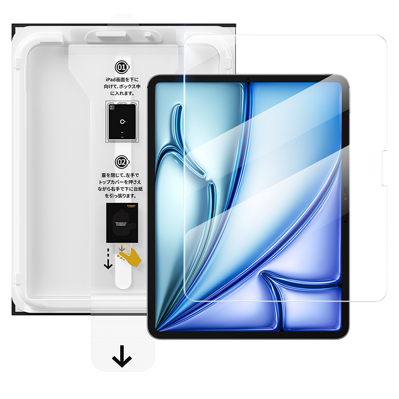 10%OFFクーポン】NIMASO iPad フィルム 自動位置合わせ・自動除塵