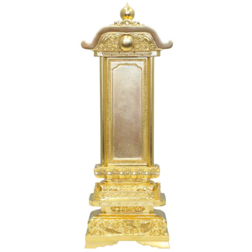 訳あり」純三方見付金 柱五重座4寸巾8寸 位牌 柱付五重座 板金 大きい