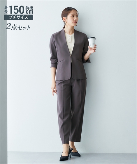 ニッセン（nissen） スーツ パンツ 小さいサイズ レディース 2点セット