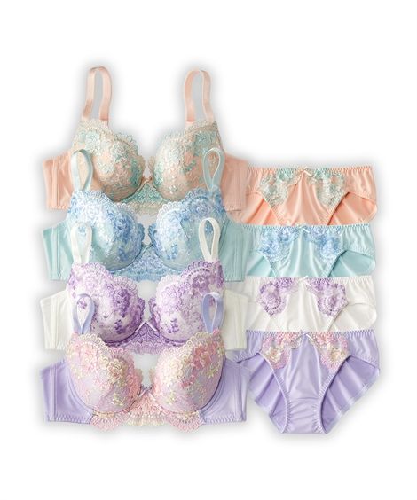 ニッセン（nissen） ブラジャー ショーツ セット レディース 花柄