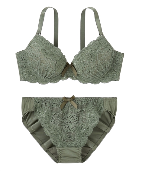 ニッセン（nissen） ブラジャー ショーツ セット レディース ダーク