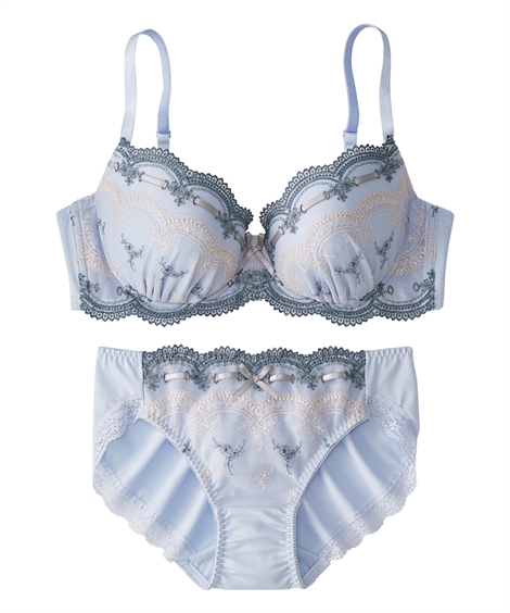 ニッセン（nissen） ブラジャー ショーツ セット レディース リボン