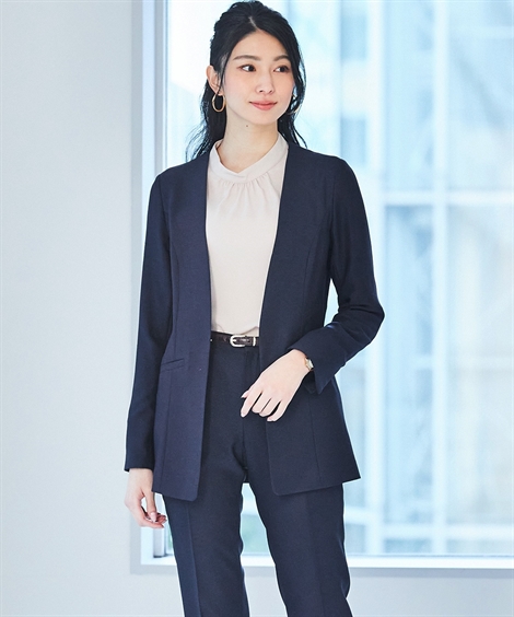 ニッセン（nissen） スーツ パンツ レディース ストレッチ ロング丈