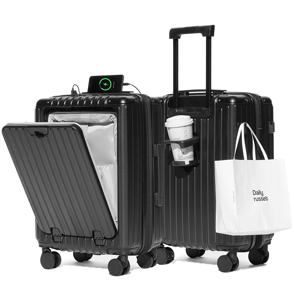 スーツケース Sサイズ フロントオープン 1年保証 機内持ち込み TSA